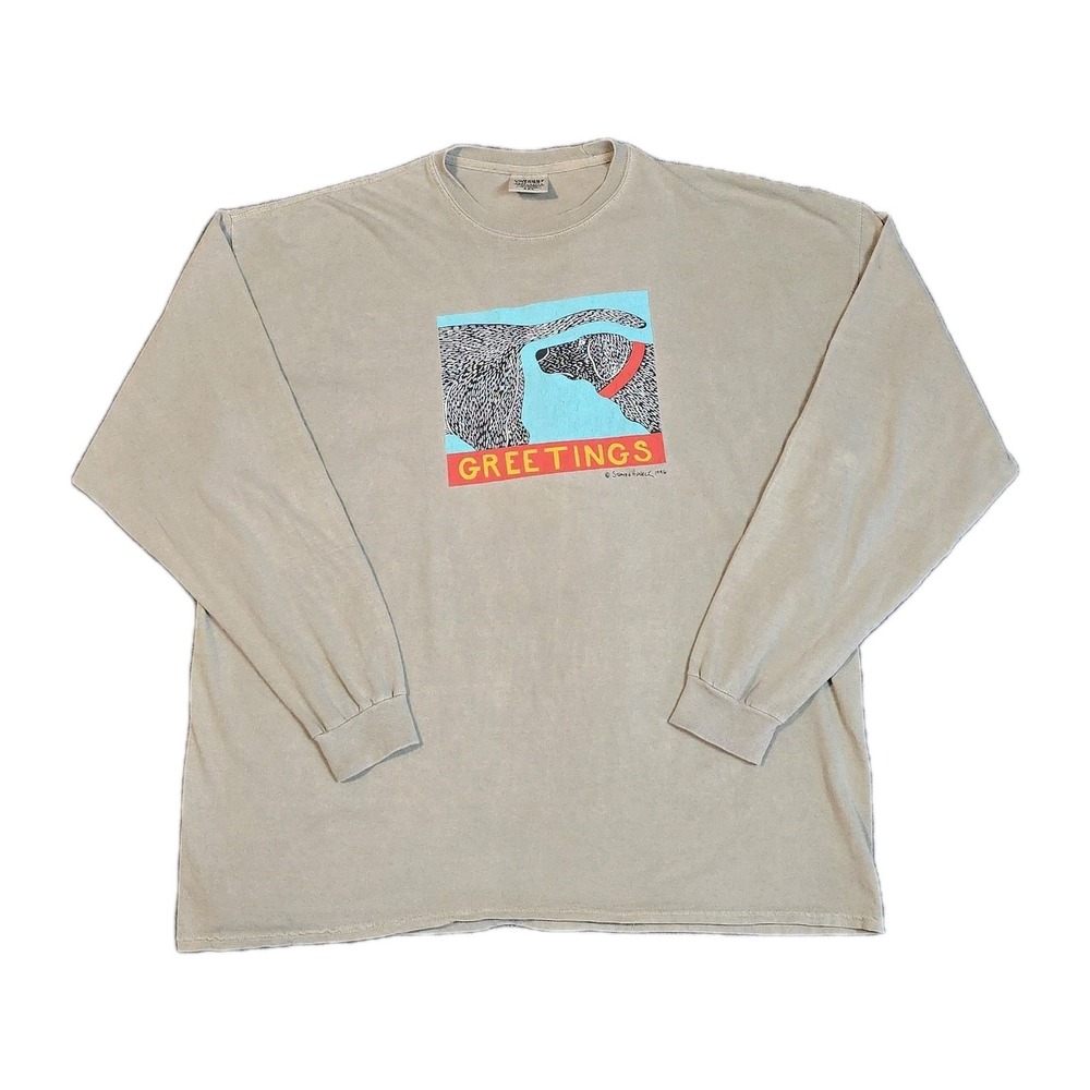 Comfort Colors Stephen Huneck Greetings‎ Dog Shirt XXL Vintage 1996
